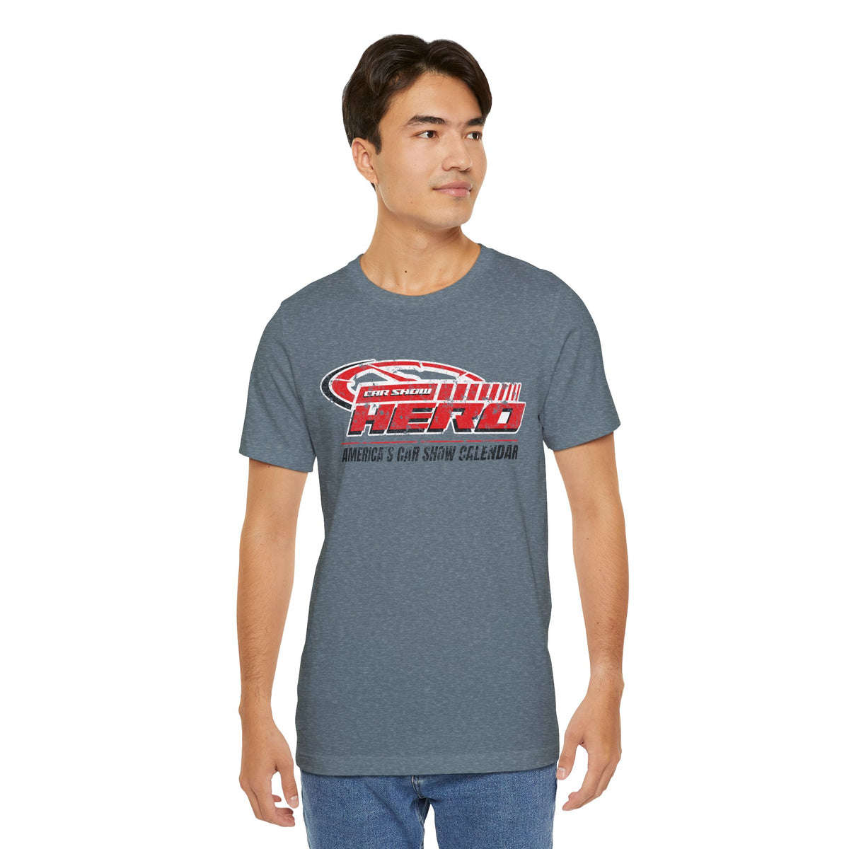 Car Show Hero Vintage Logo Tee – Red