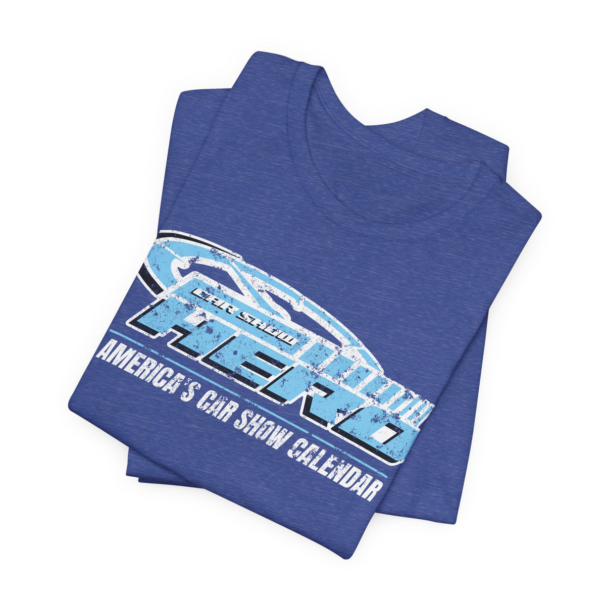 Car Show Hero Vintage Logo Tee – Baby Blue
