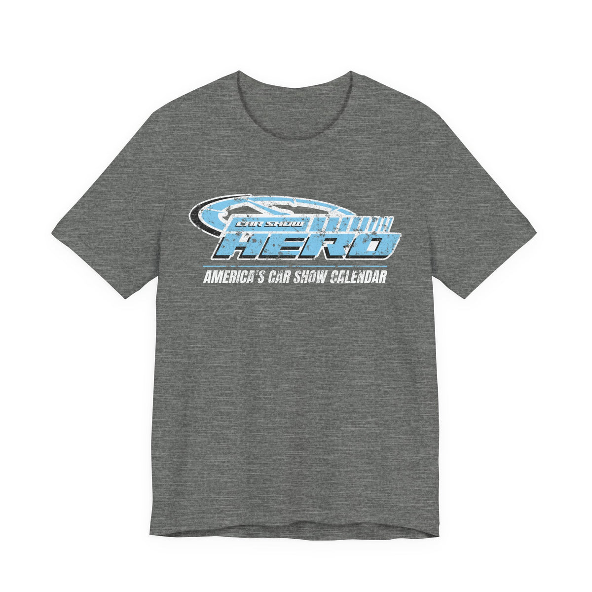Car Show Hero Vintage Logo Tee – Baby Blue