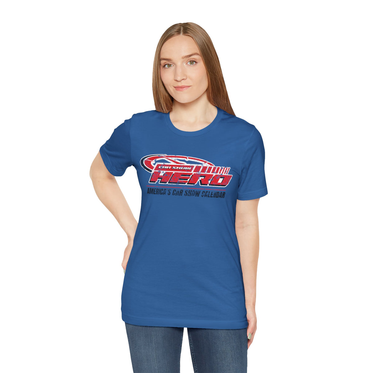 Car Show Hero Vintage Logo Tee – Red