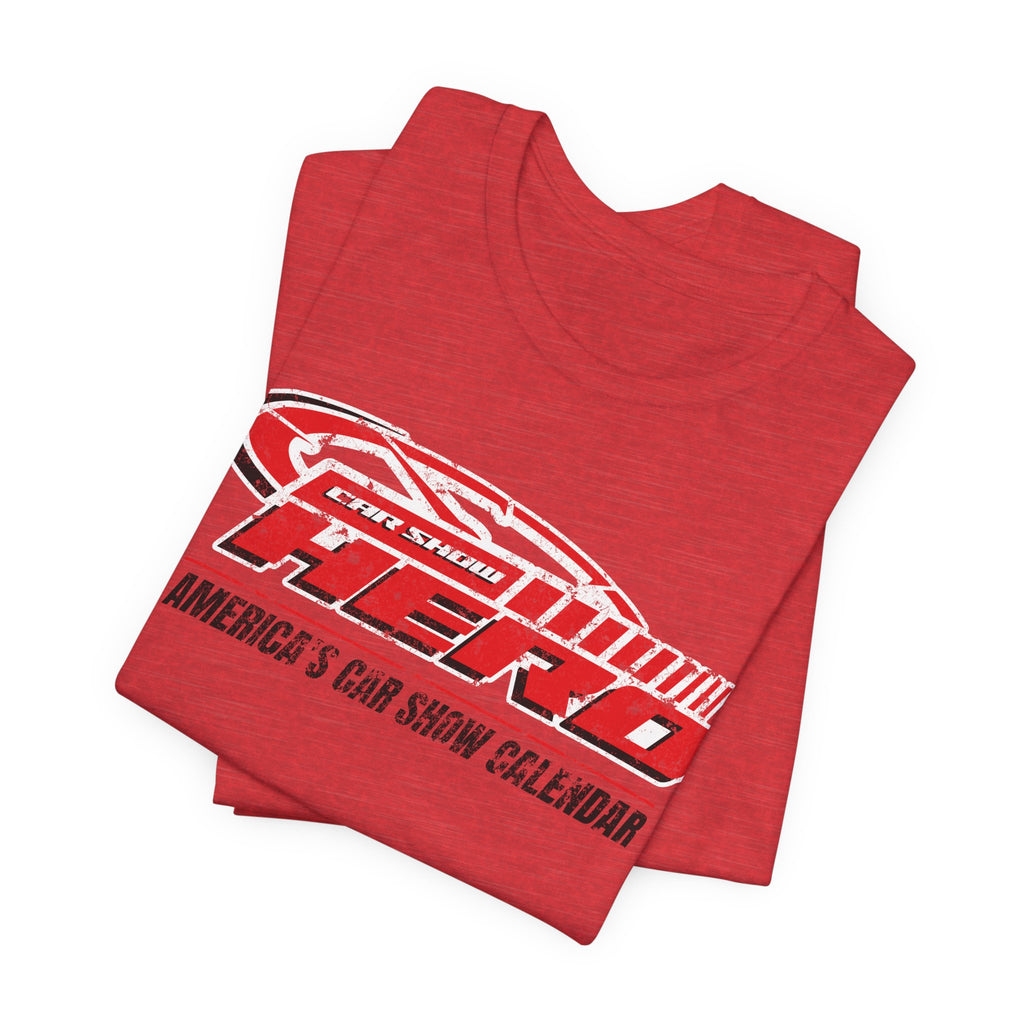 Car Show Hero Vintage Logo Tee – Red