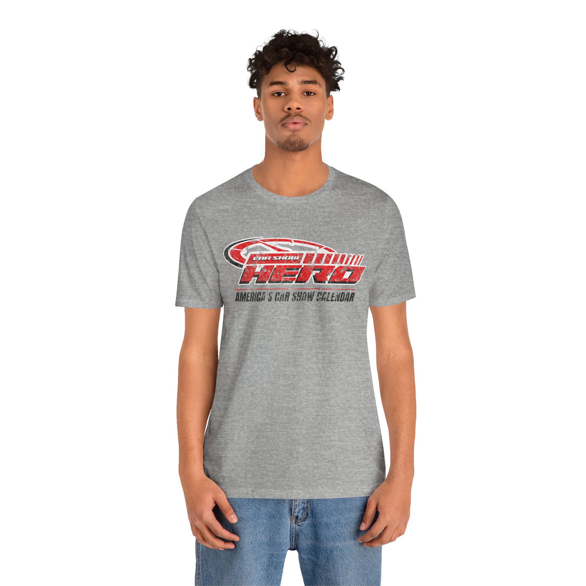 Car Show Hero Vintage Logo Tee – Red