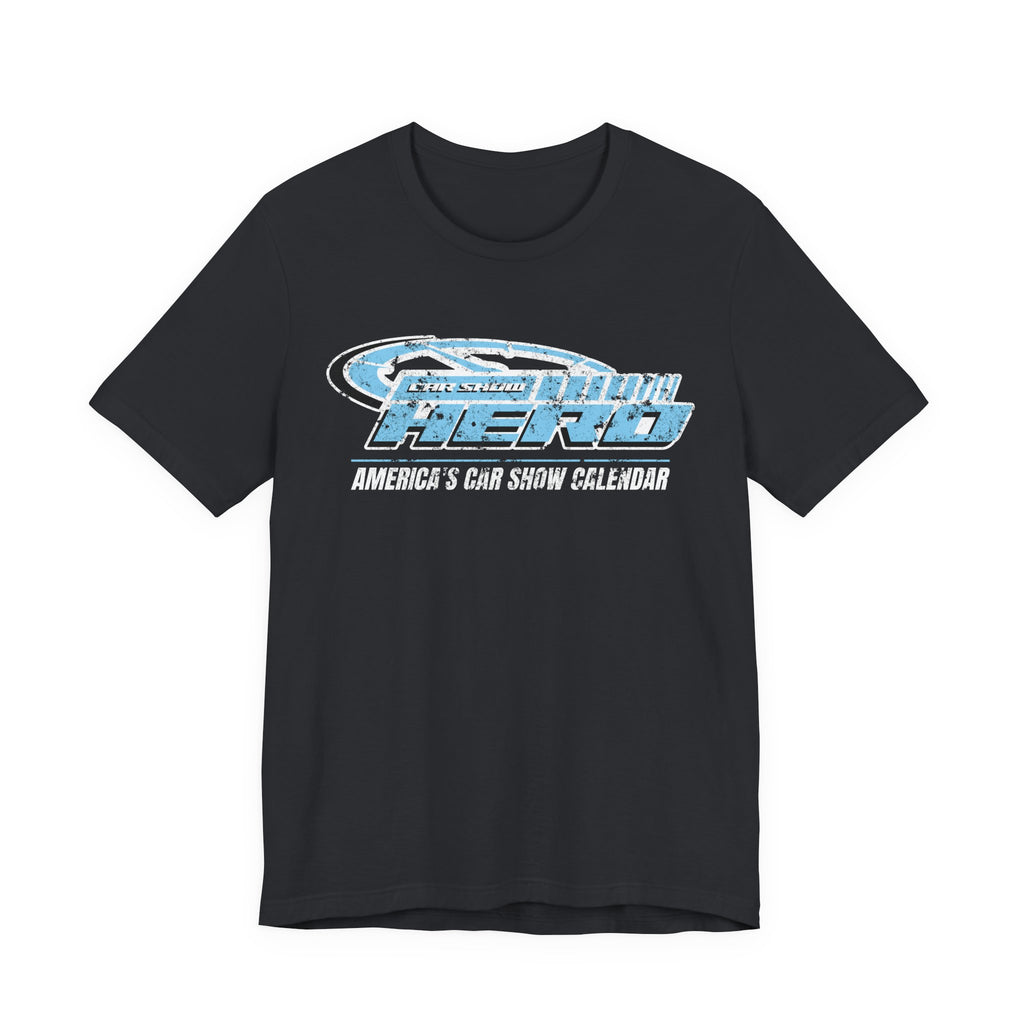 Car Show Hero Vintage Logo Tee – Baby Blue