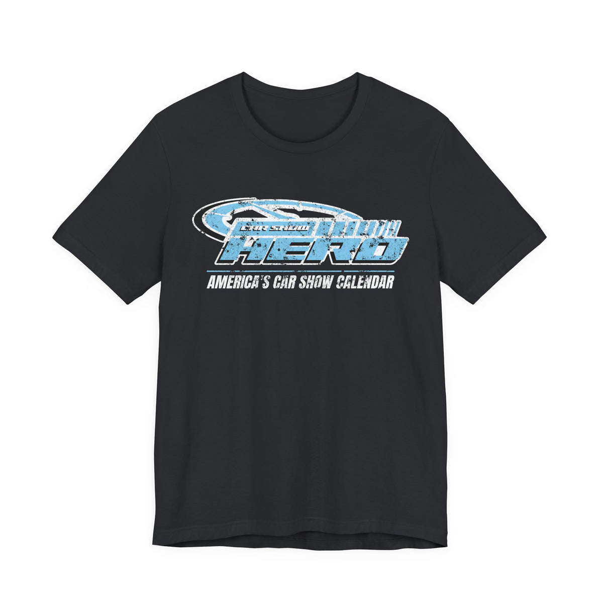 Car Show Hero Vintage Logo Tee – Baby Blue