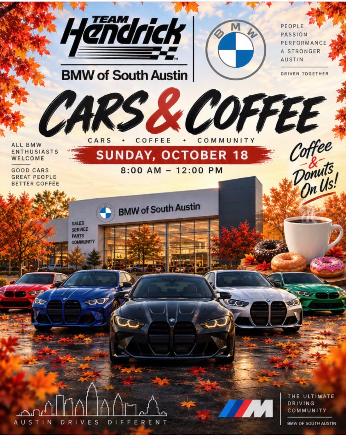 Cars & Coffee – BMW of South Austin flyer