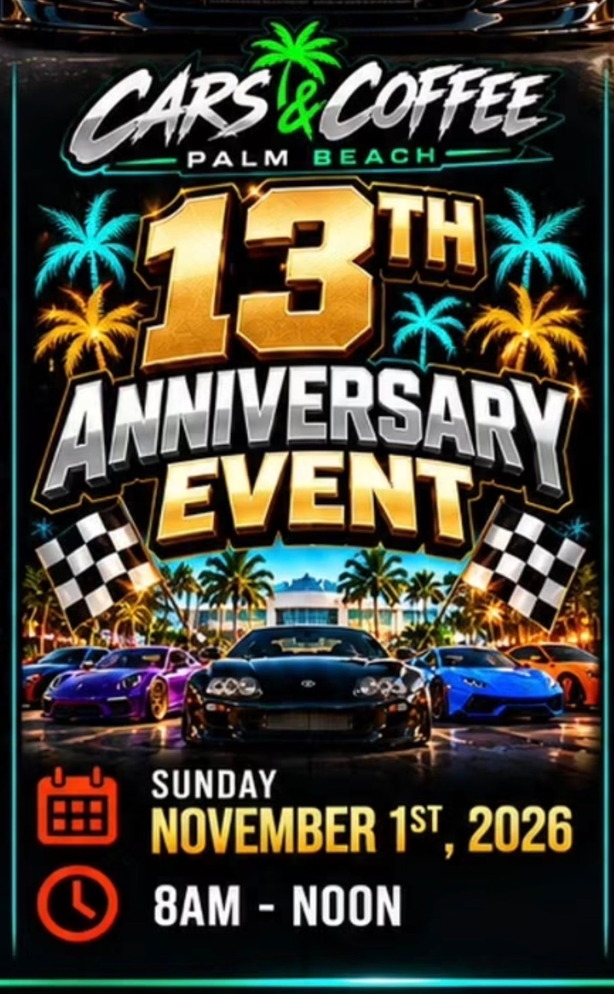 Cars & Coffee Palm Beach 13th Anniversary