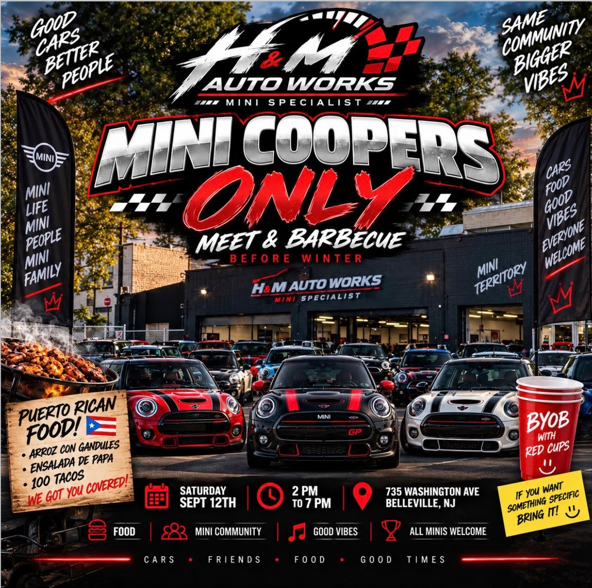 Mini Coopers Only Meet & Barbecue