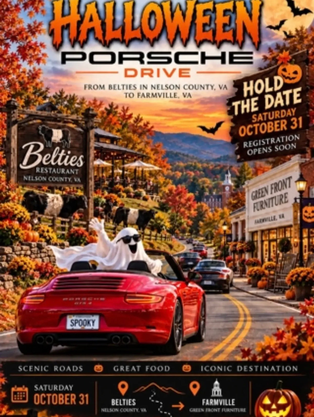 Halloween Porsche Drive