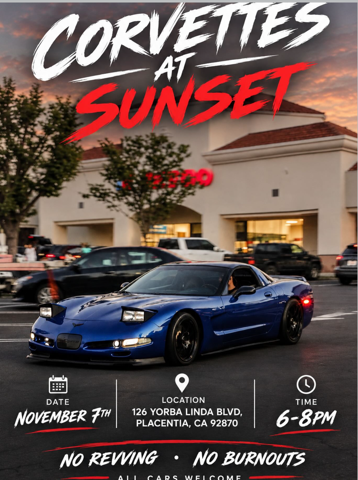 Corvettes at Sunset
