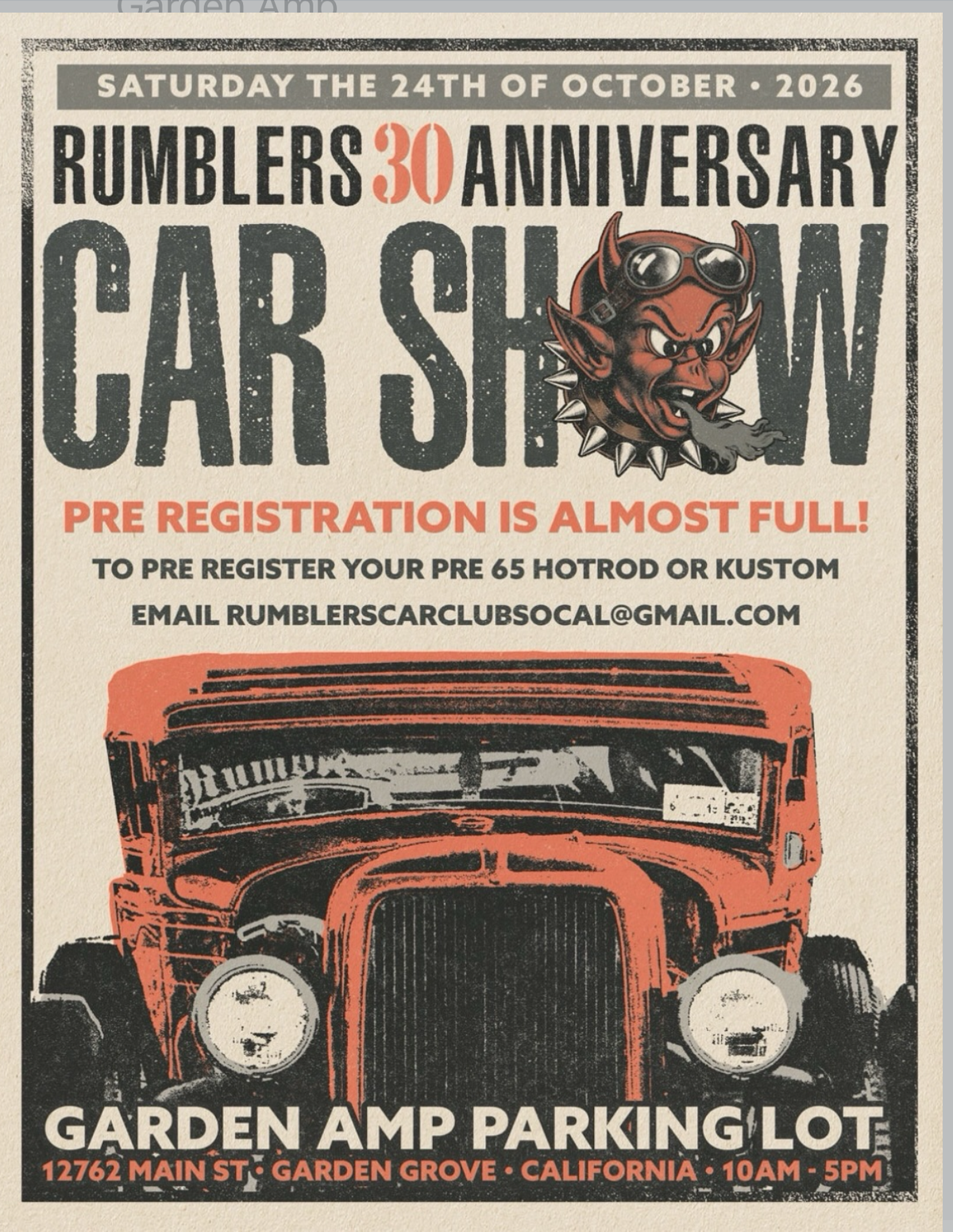 Rumblers 30th Anniversary Car Show