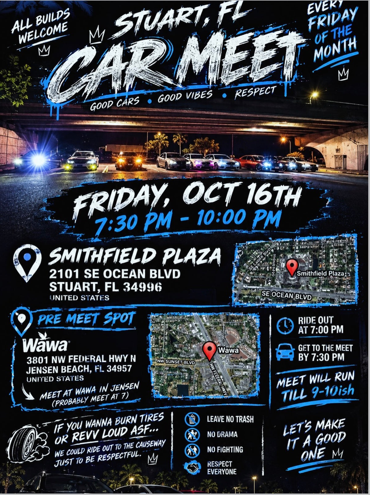 Stuart Car Meet at Smithfield Plaza