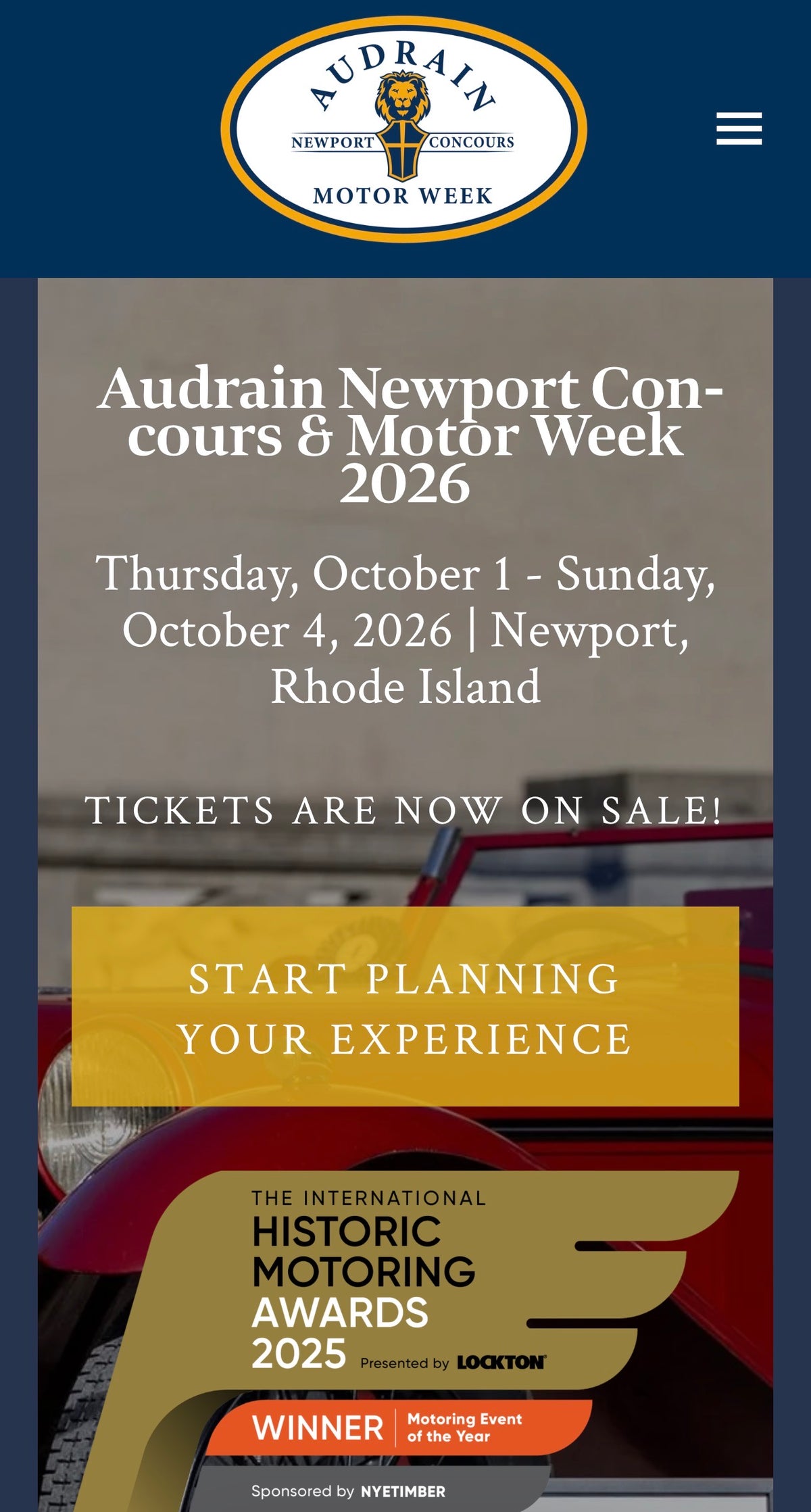 Audrain Newport Concours & Motor Week 2026