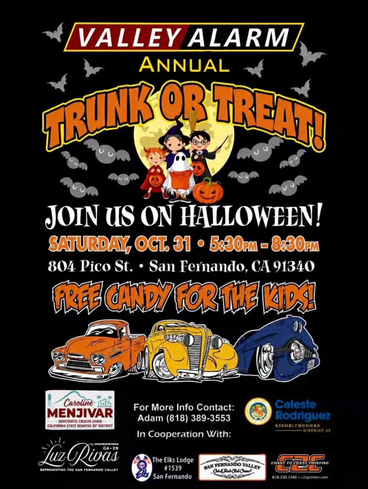 Valley Alarm Annual Trunk or Treat