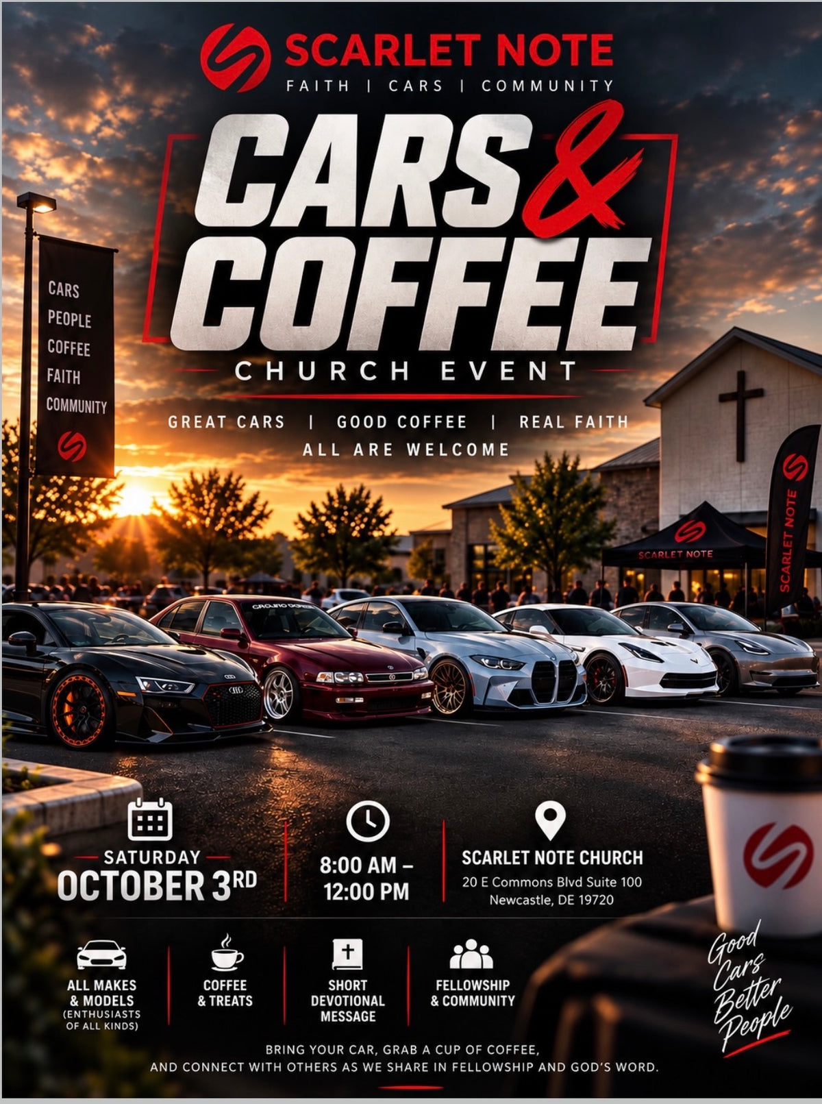 Cars & Coffee Church Event