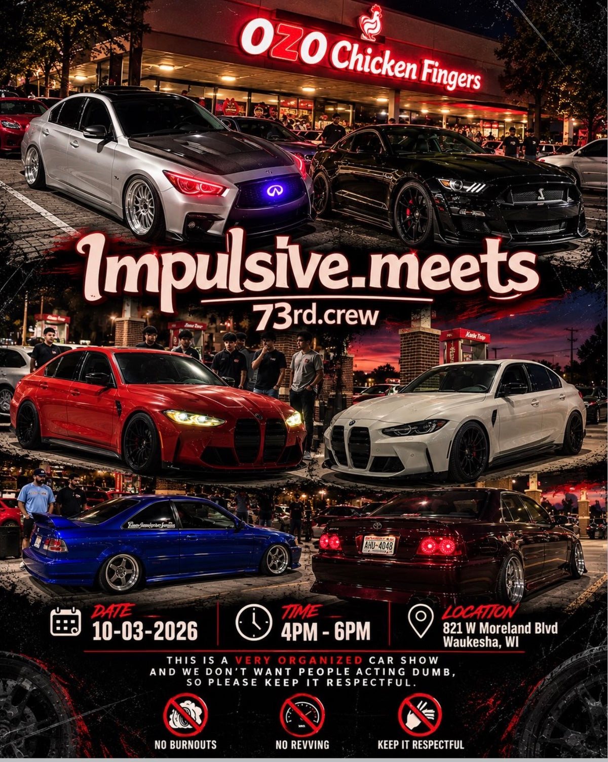 Impulsive Meets Car Meet at Ozo Chicken Fingers
