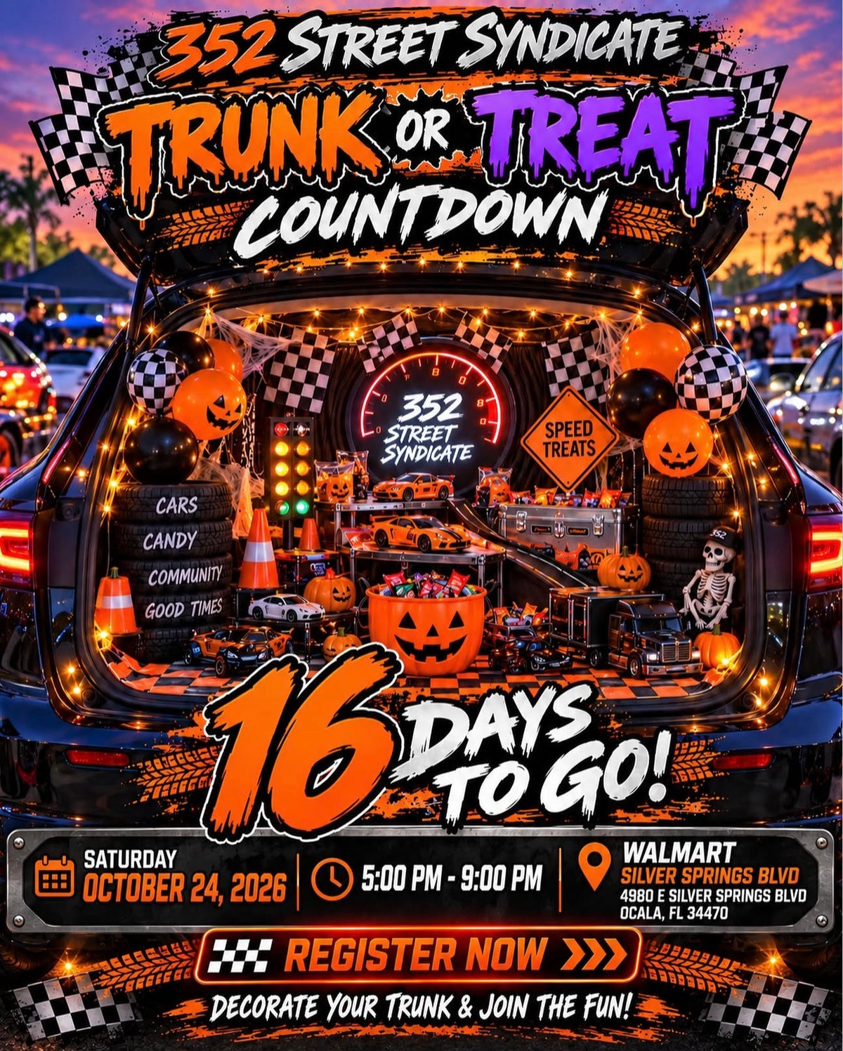 352 Street Syndicate Trunk or Treat Countdown