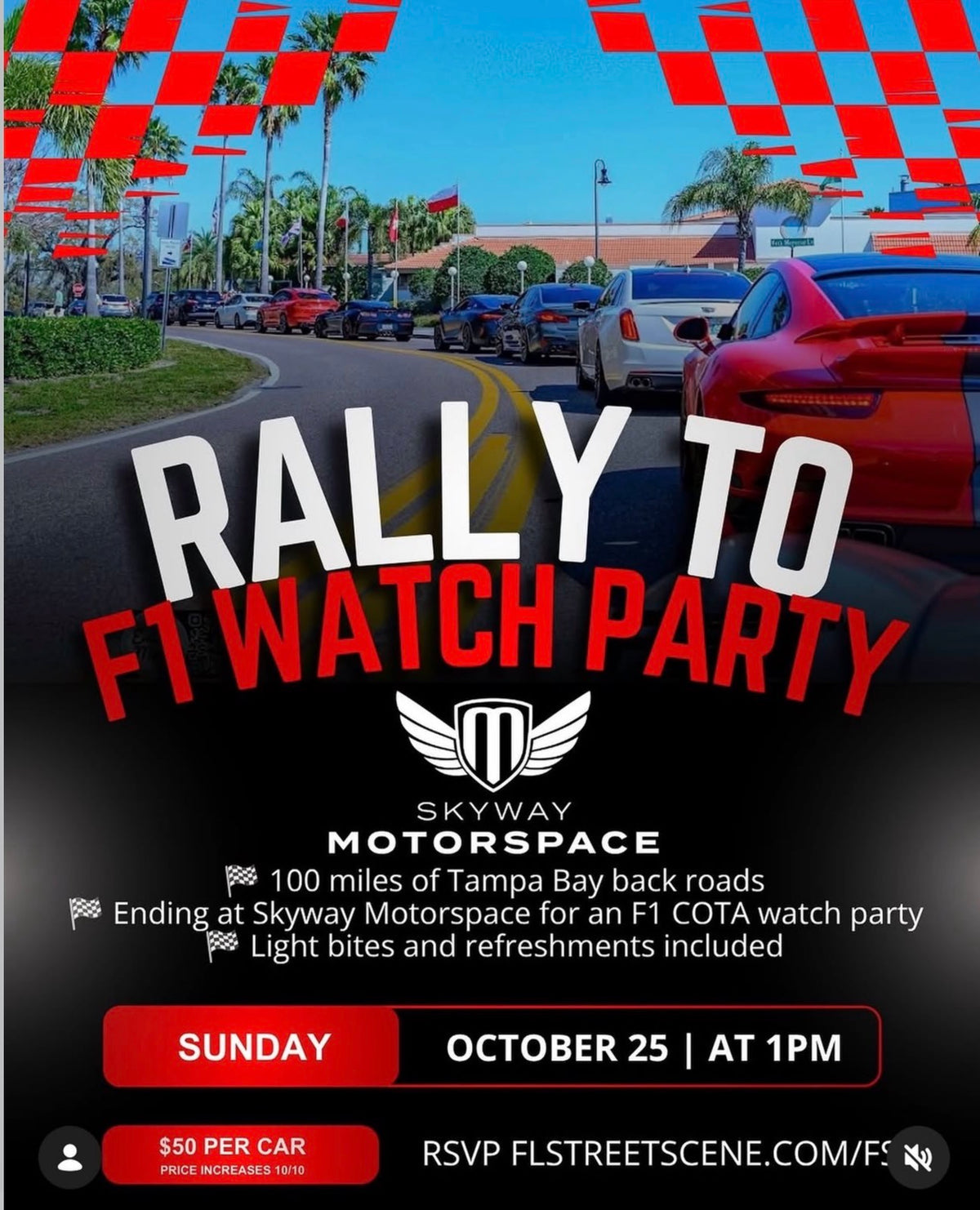 Rally to F1 Watch Party at Skyway Motorspace