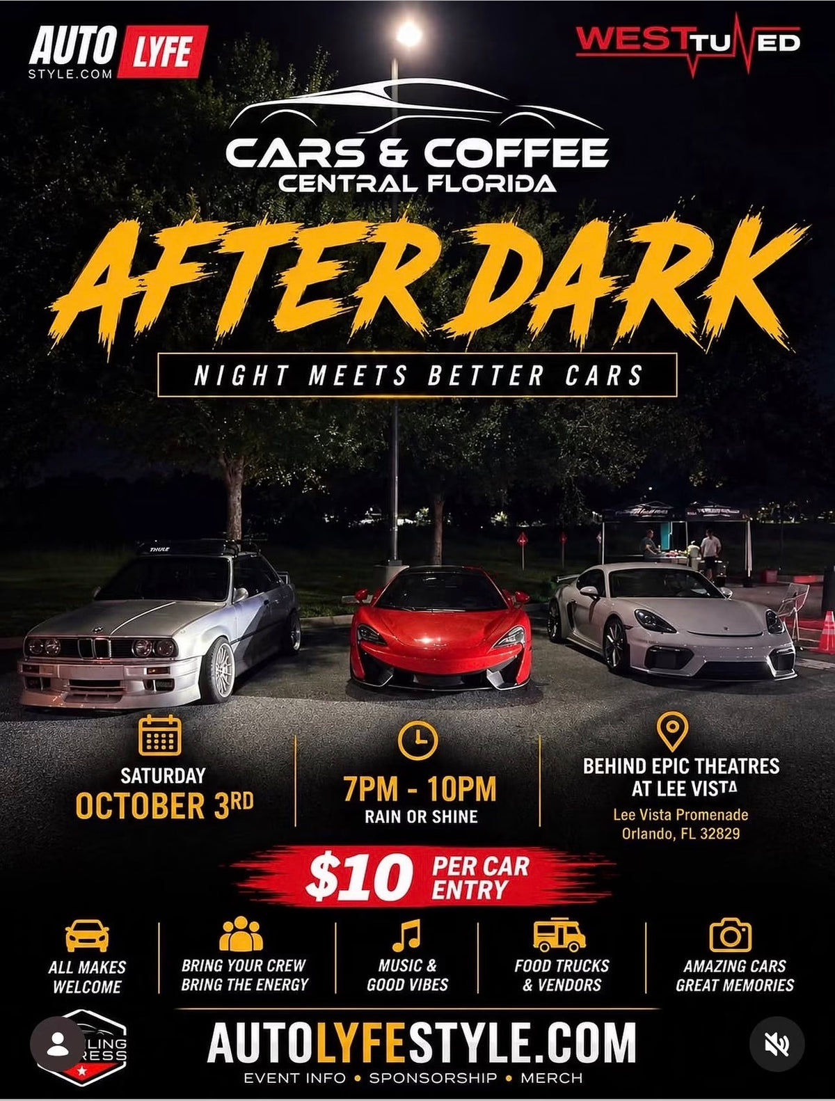 Cars & Coffee Central Florida After Dark