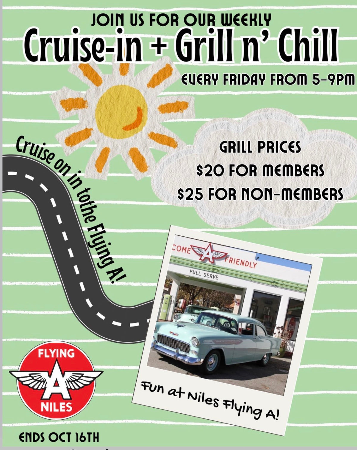 Cruise-in + Grill n’ Chill