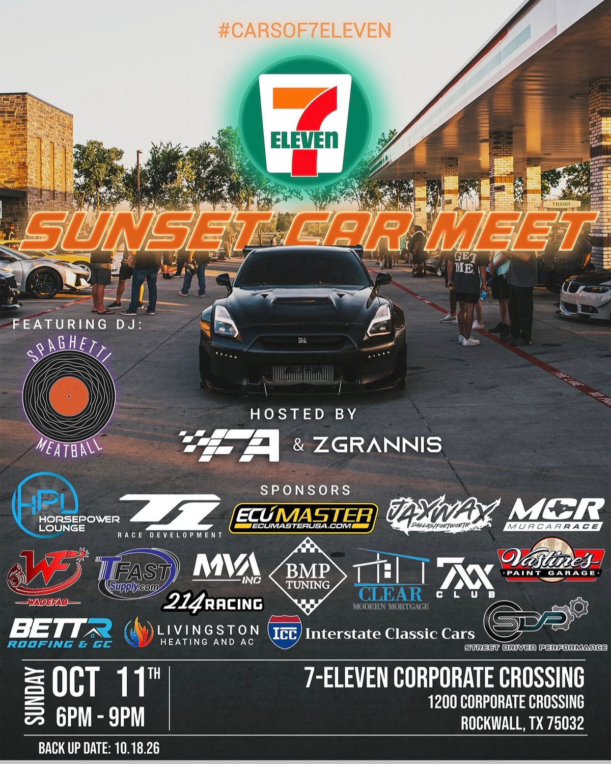 Sunset Car Meet at 7-Eleven Rockwall