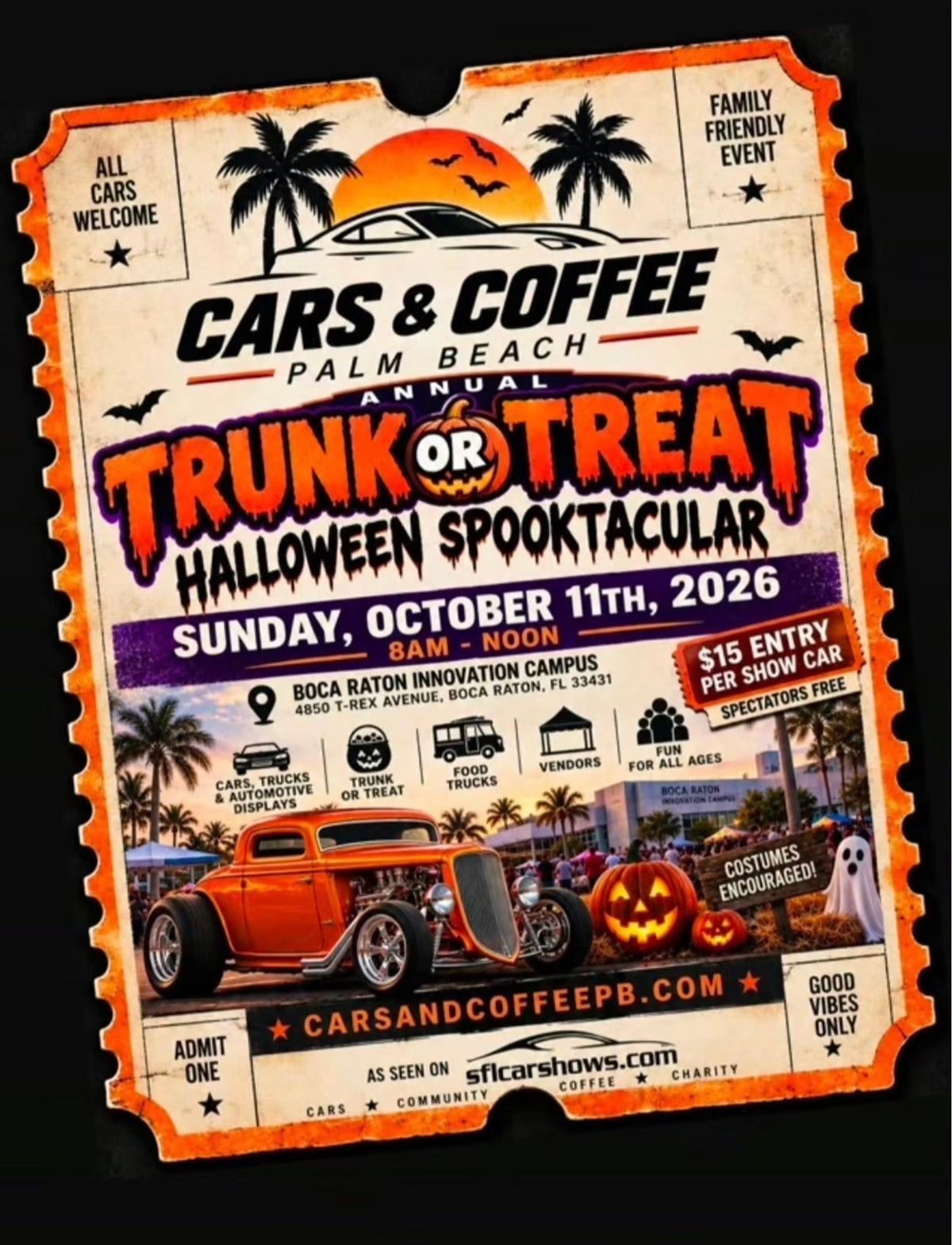 Cars & Coffee Palm Beach Annual Trunk or Treat Halloween Spooktacular