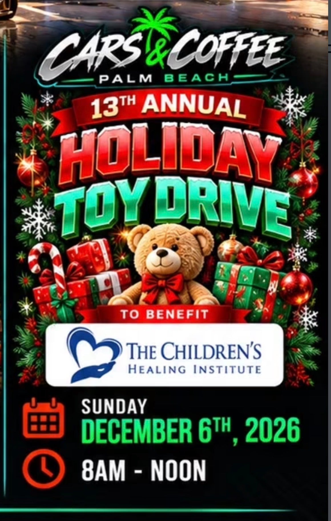 Cars & Coffee Palm Beach 13th Annual Holiday Toy Drive