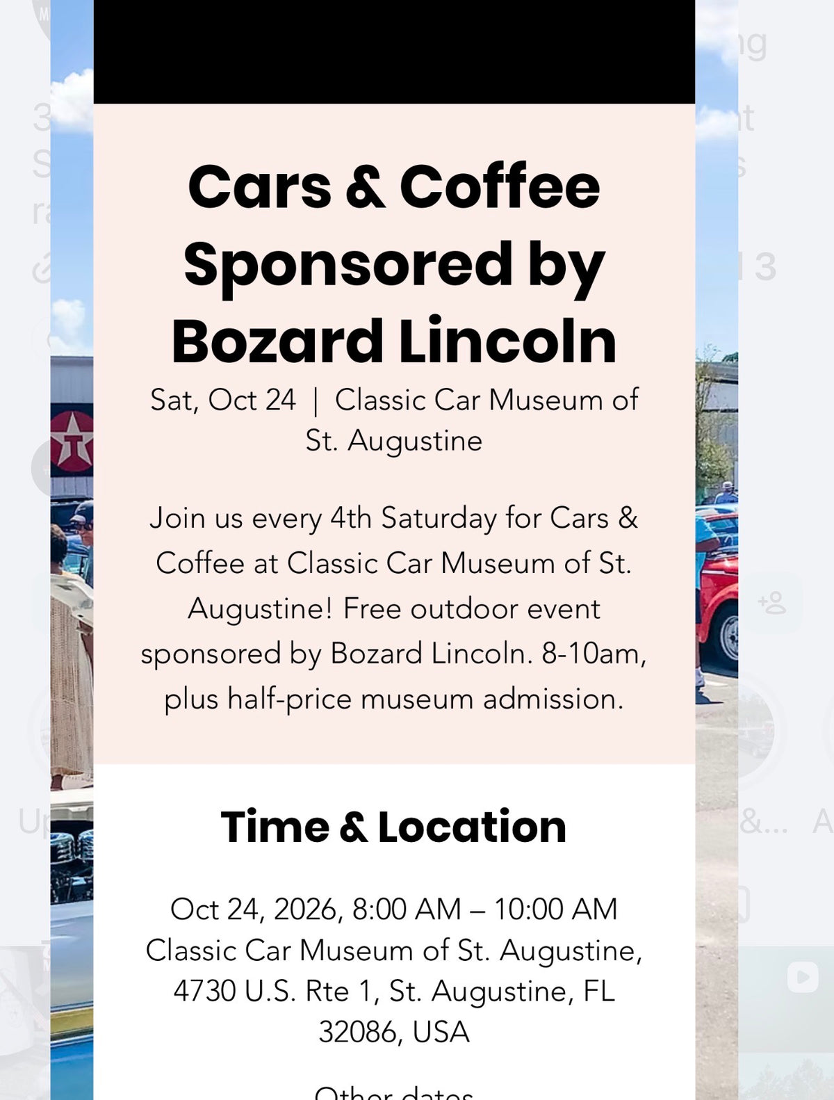 Cars & Coffee Sponsored by Bozard Lincoln