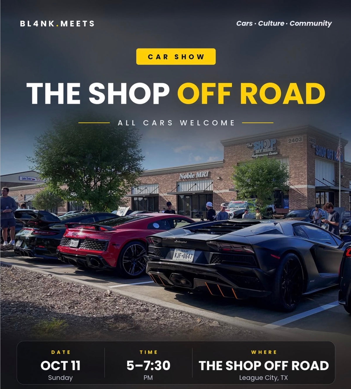 BL4NK.MEETS Car Show at The Shop Off Road