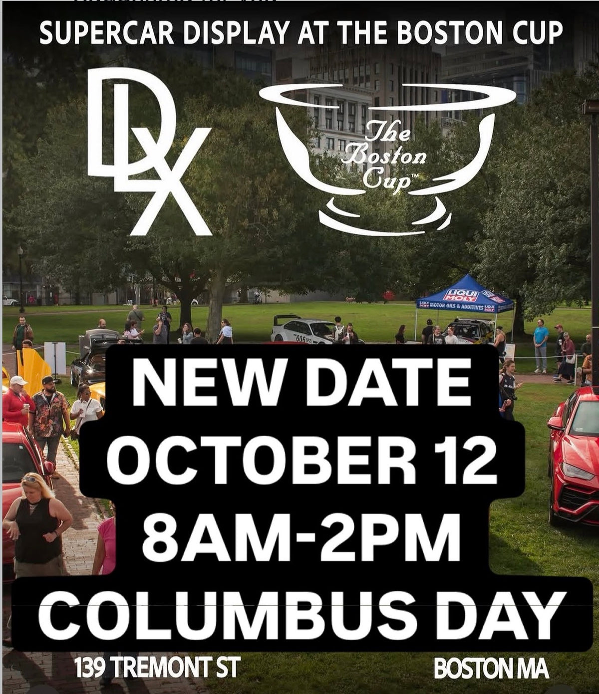 Supercar Display at the Boston Cup
