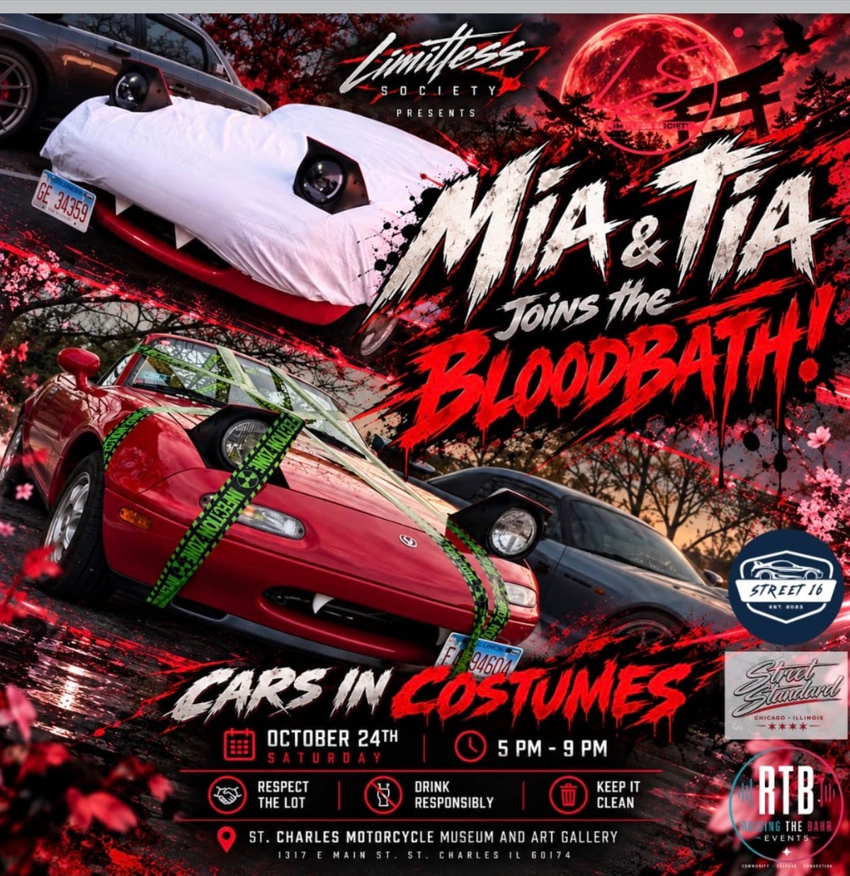 Mia & Tia Joins the Bloodbath! Cars in Costumes