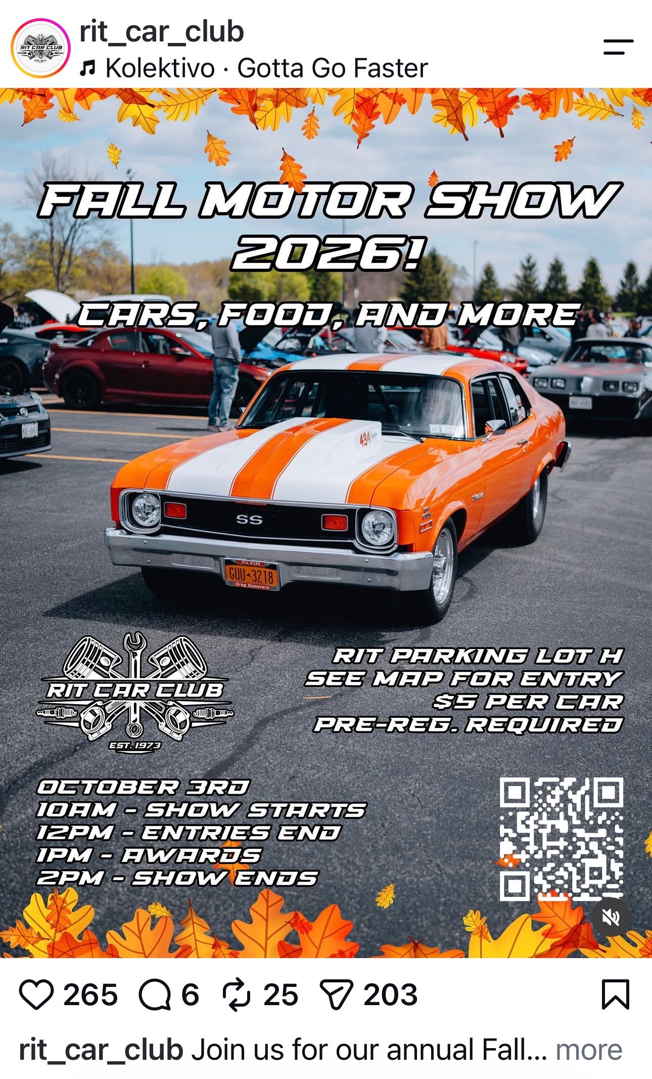 RIT Car Club Fall Motor Show 2026